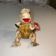 ⭐️ TOOTHY ⭐️ 2002 TY Beanie Baby DINOSAUR - MWMT'S