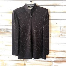 St John Evening Jacket Paillete Size 6 Brown Beautiful Santana Knit
