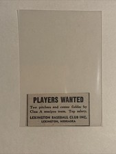 Lexington Nebraska Class A Players Wanted 1955 Sporting News Baseball Ad
