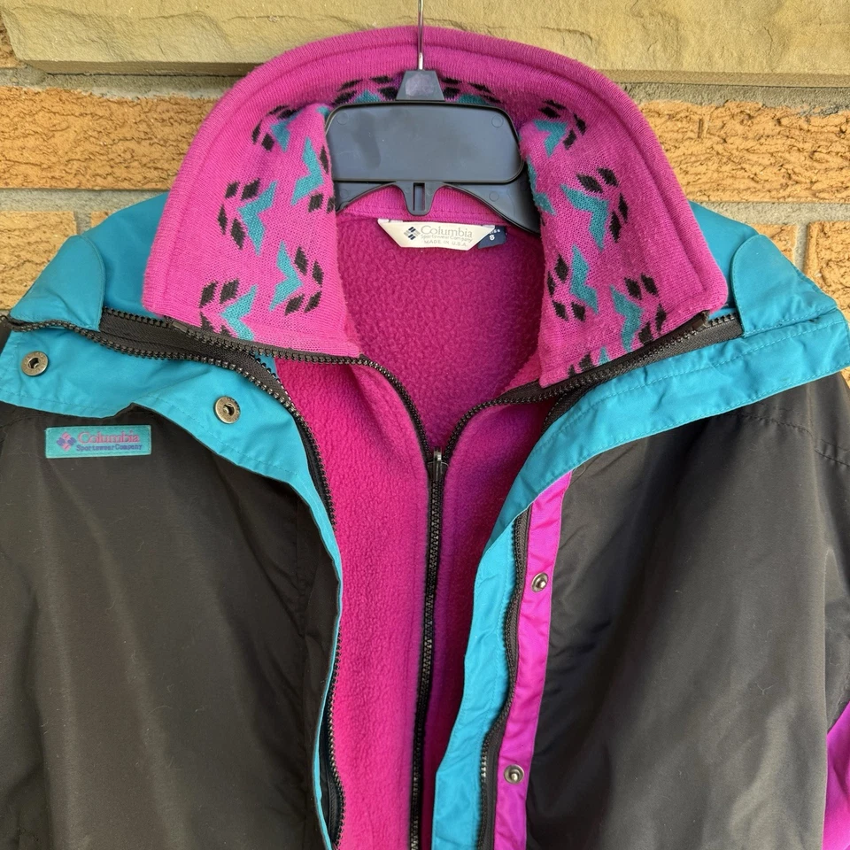 Vintage Columbia Bugaboo Ski Jacket 3 in 1 Women’s Small Color Block Retro Y2K - Image 3 of 4