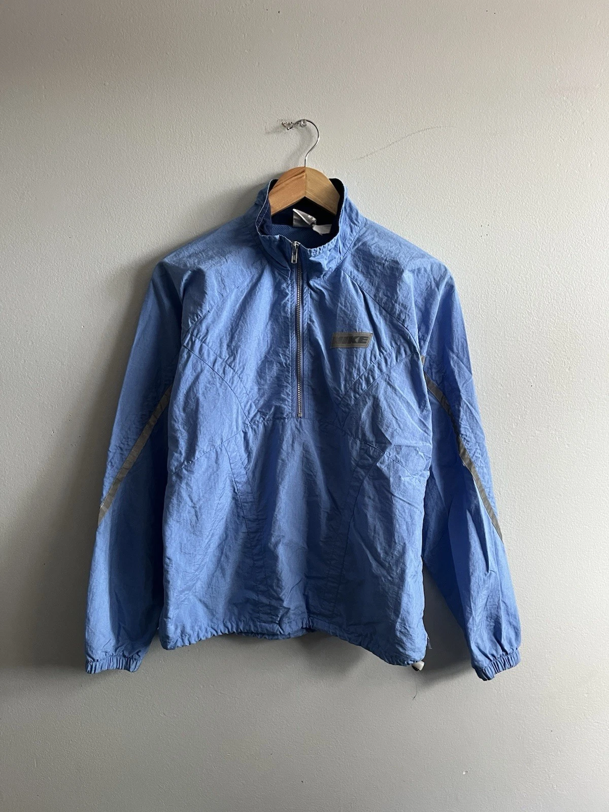 Vintage 90s Nike 1/2 Zip Blue Pullover Windbreaker Gorp Streetwear Men’s Medium
