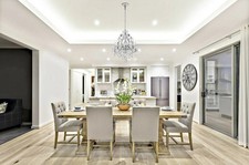 Crystal Chandelier Chrome 5 Light Fixture Shabby and Chic Bedroom or Dining Room