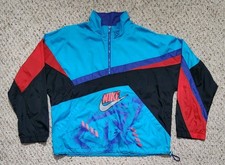 ViTG Nike Windbreaker Anorak Jacket Womens XL 18/20 Colorblock 90s Retro EUC