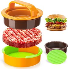 3 IN 1 Non Stick Stuffed Burger Press Hamburger Patty Molds Maker Sliders BBQ