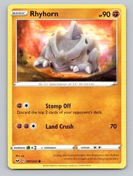 Rhyhorn 097/202 Sword & Shield Base Set Common
