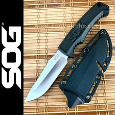 Brand New SOG Survival Field Knife Full Tang w 4" Fixed Blade and Sheath Black