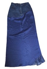 Women's Maxi Long Skirt Ivory Satin