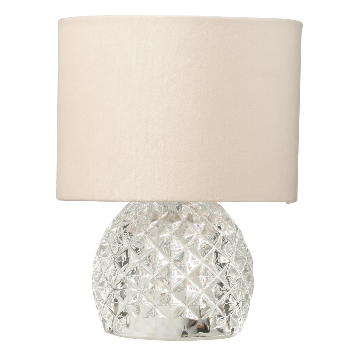 Lampe à Poser en Verre Éco-LED 23cm Transparent pour Ambiance Salon Cosy