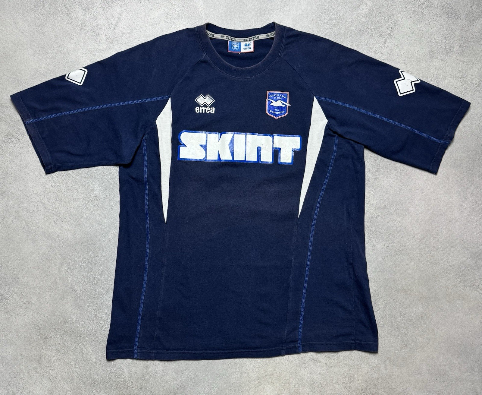 BRIGHTON & HOVE ALBION 2002 2004 FOOTBALL SOCCER COTTON T-SHIRT ERREA SIZE XXL