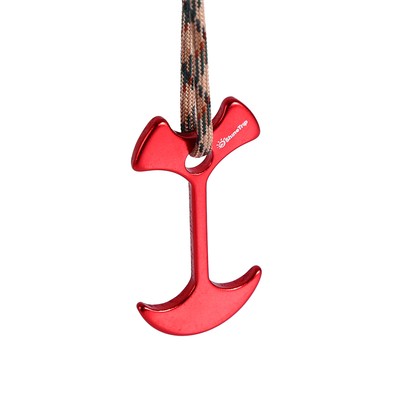 (Rot) 4PCS/Pack Aluminium Zelt Peg Outdoor Camping Wind Rope Anchor Chains AK
