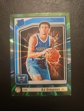 KJ Simpson Jr 2024-25 Donruss Holo Green Laser #247 Charlotte Hornets 