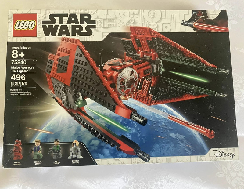Lego Major Vonreg's Tie Fighter 75240 Star Wars 100% Complete Box Instructions