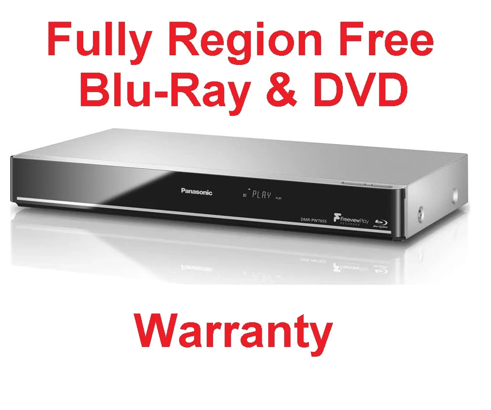 Panasonic Multi Regional Blu-ray Player Abc Dvd 1-6 Dmr-pwt655 Freeview Recorder