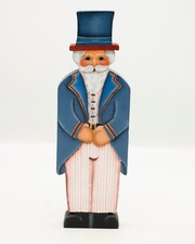 Vtg Uncle Sam 10 Figure Hand Painted Flat Woo...