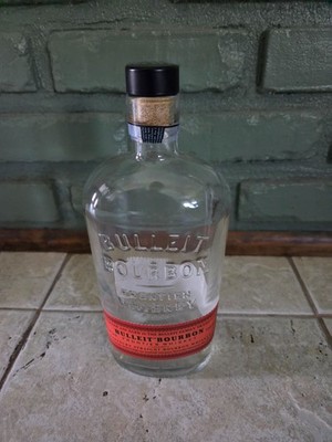 Bulleit Bourbon Frontier Whiskey  750ml  Empty Bottle Cork Top MINT NEW