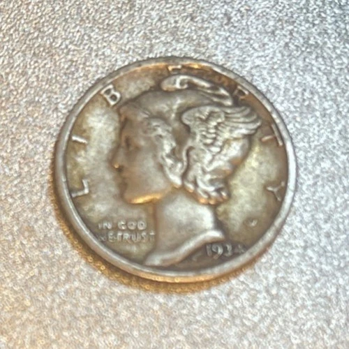 1934 D Mercury Dime Album Filler **FREE SHIPPING**