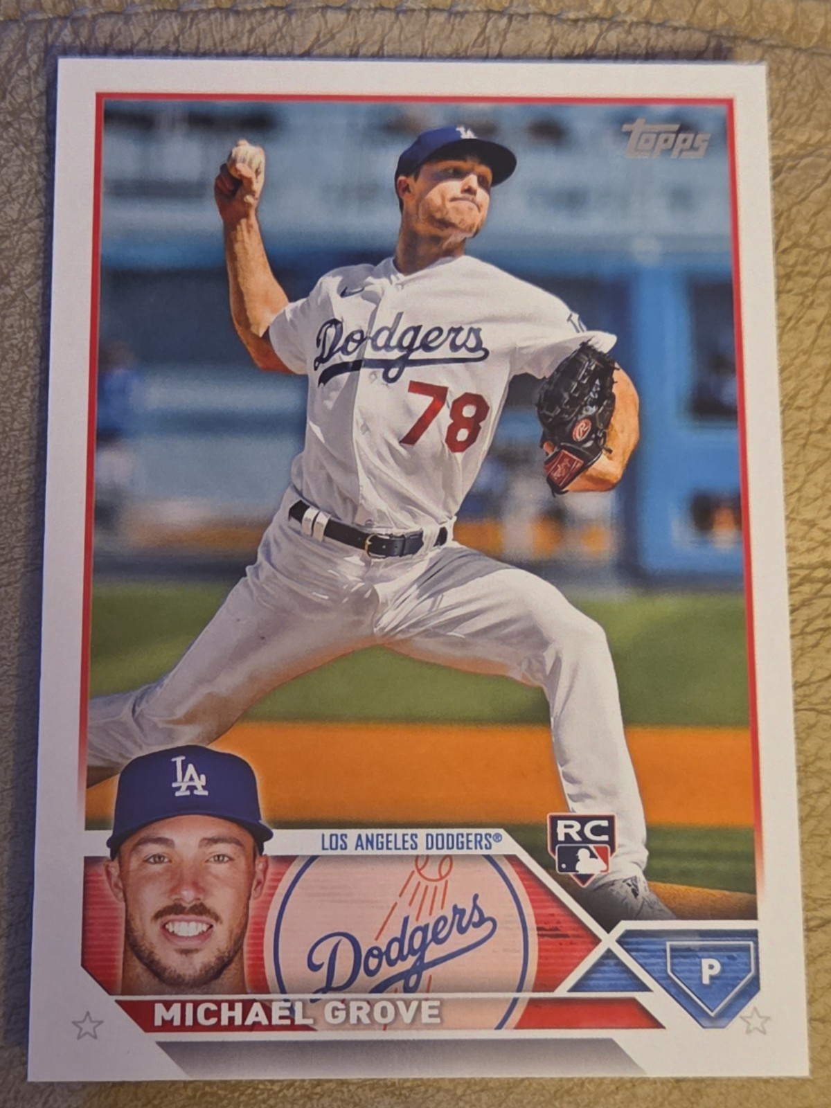 2023 Topps #15 Michael Grove Rookie Los Angeles Dodgers RC