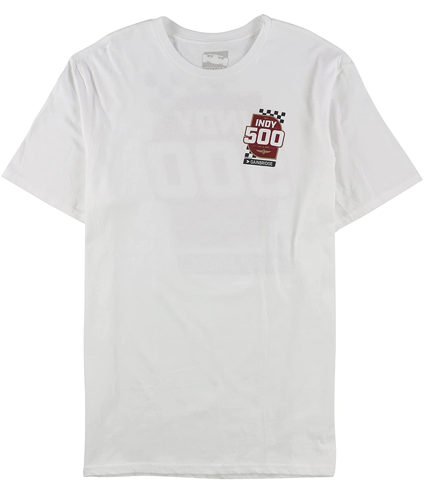 Мужская белая футболка с графическим изображением Indy 500, белая, M 897190078641