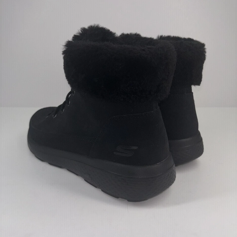 Botas de nieve Skechers On-the-Go invierno frío para mujer EE. UU. 10 negras de piel sintética al tobillo Foto 4 de 4