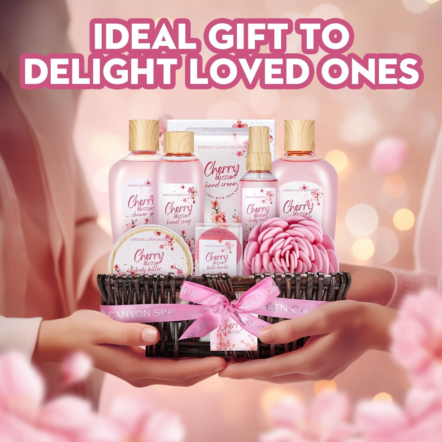 "Spa Gift Baskets for Women, 10Pcs Lavender Kit Bath Set... "