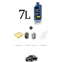 Hoffcar Wartungsset 4 Filter Und 7L ÖL FüR Nissan Navara (D40) 2.5 Dci 126Kw D