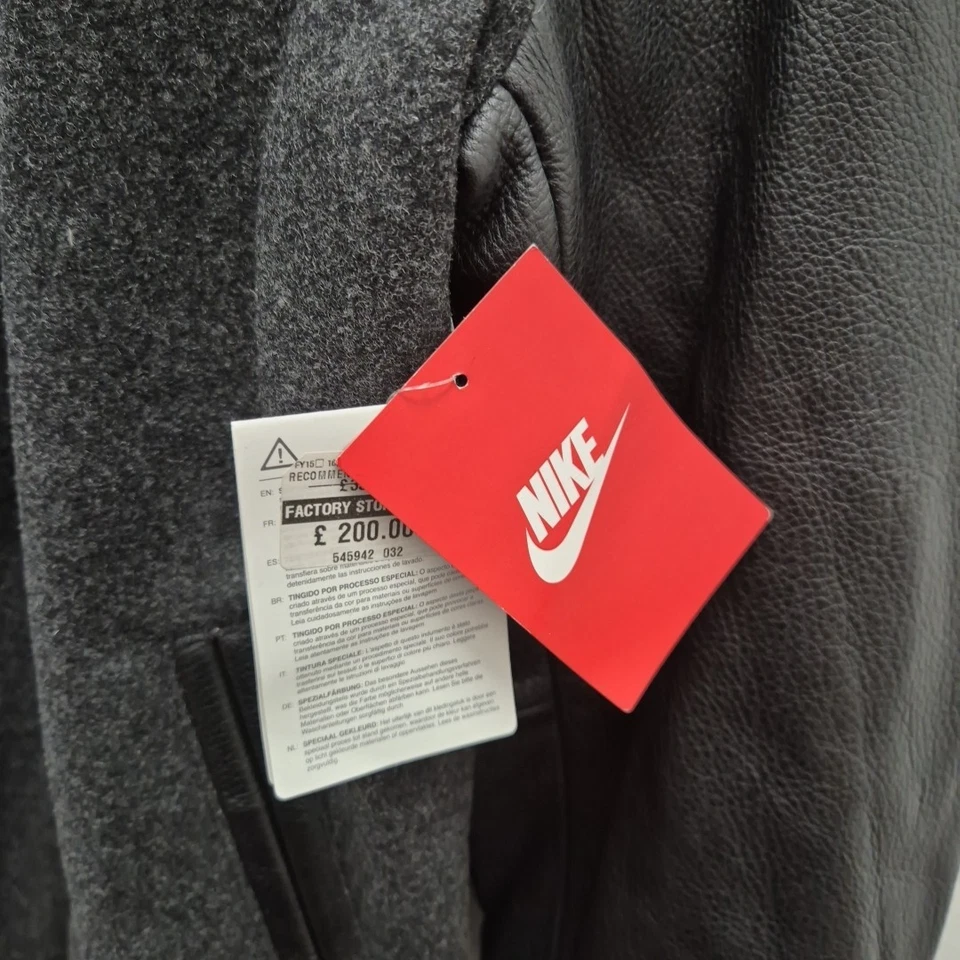 Nike Streetwear Destroyer Wool & Leather Varsity Bomber Aviator Jacket Medium - Image 3 of 4