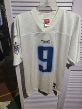 Nike Tennessee Titans Steve McNair Vintage Jersey  White & Blue, NFL Football