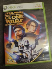 Star Wars the Clone Wars Republic Heroes Xbox 360 Game with Manual Used Good