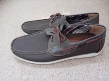 Men's Cotton Traders Boat Shoes Brown Smart Lightweight Shoes Size UK 8 EU 42. 