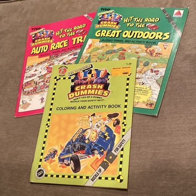1991 Vintage Crash Test Dummies Citgo Travel Activity Books Lot Of 3 90s