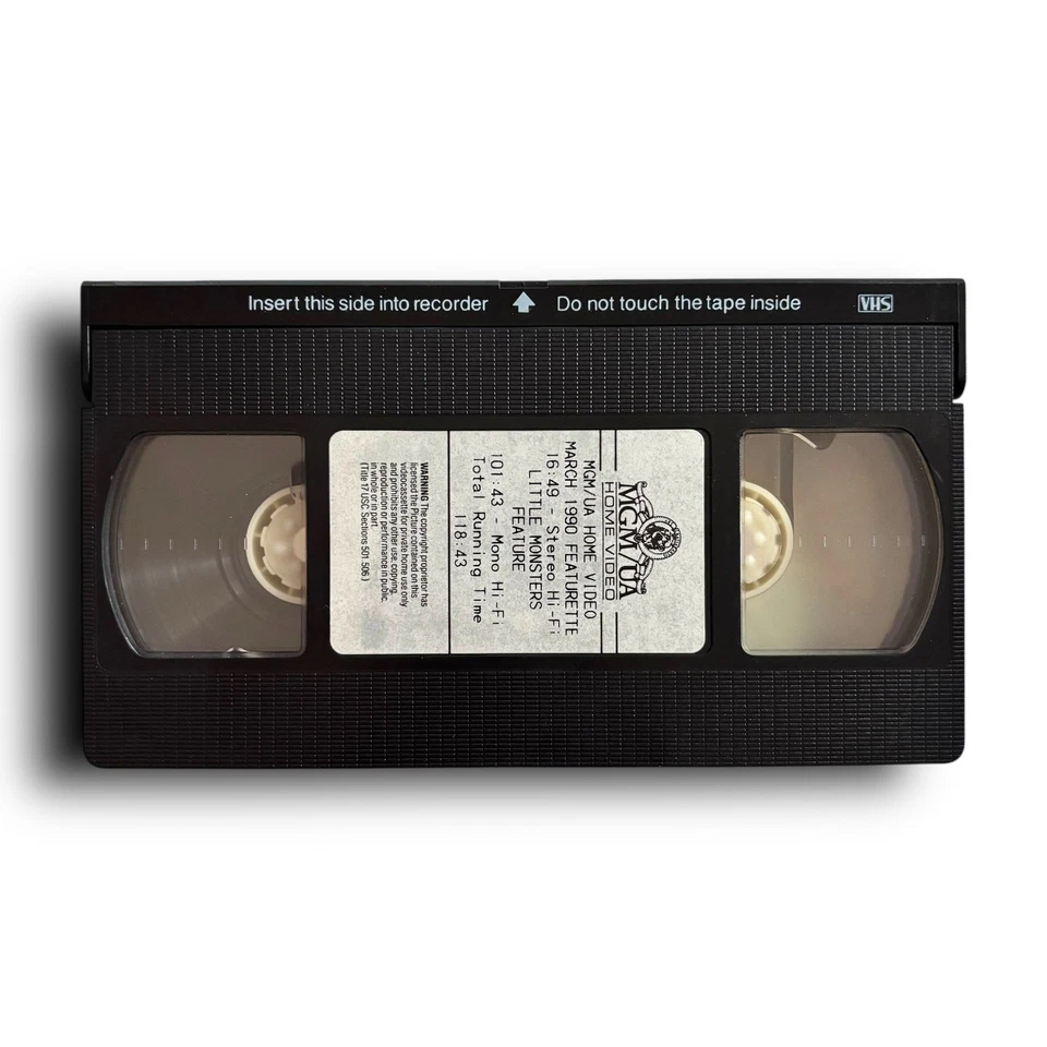 Little Monsters VHS - Rare March 1990 Screening Cassette MGM/UA *Screener! - Image 3 of 3