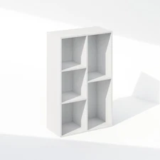 Reed 5-Cube Reversible Open Shelf Multipurpose Bookcase, Storage Organizer