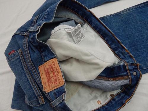 Levi 751 Jeans Regular Straight Blue Waist 38 Leg 32 W38 L32 Zip Fly (Q6956) - Picture 8 of 9