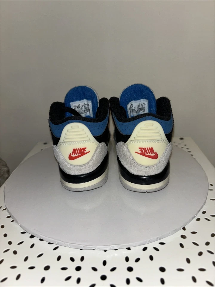Air Jordan 3 Retro OG Raro Air Niño 7c Negro Azul Chile Foto 3 de 4