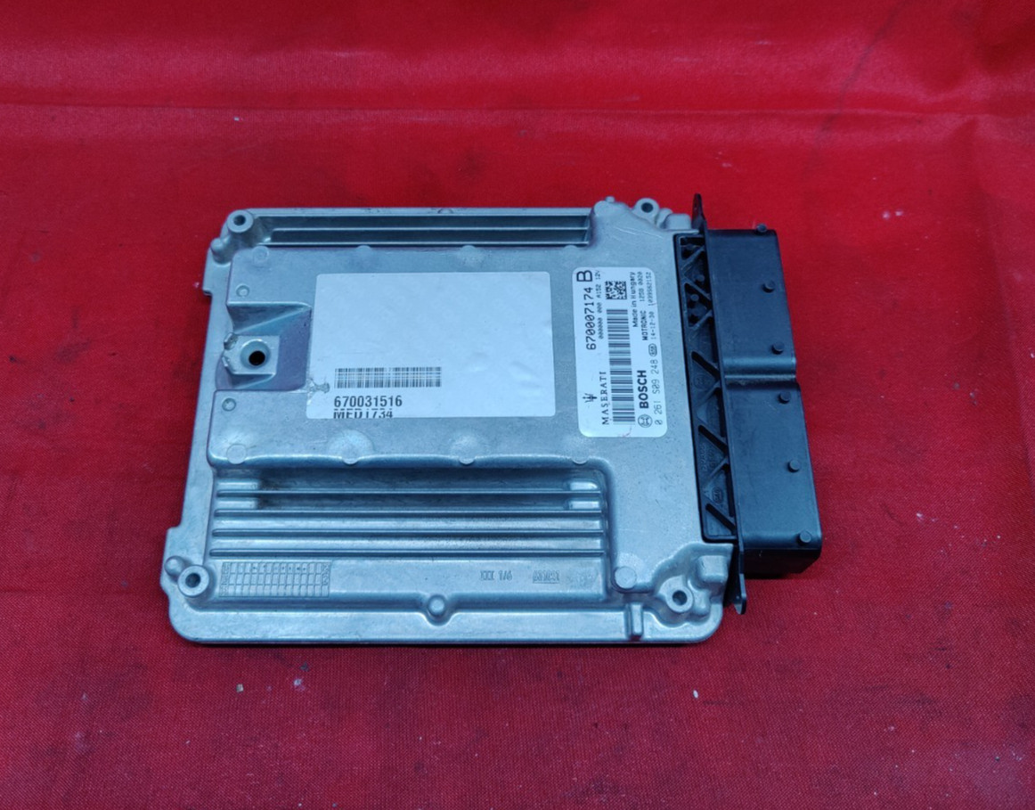 MASERATI GHIBLI QUATROPORTE LEVANTE ECU ECM ENGINE CONTROL MODULE UNIT 670007174