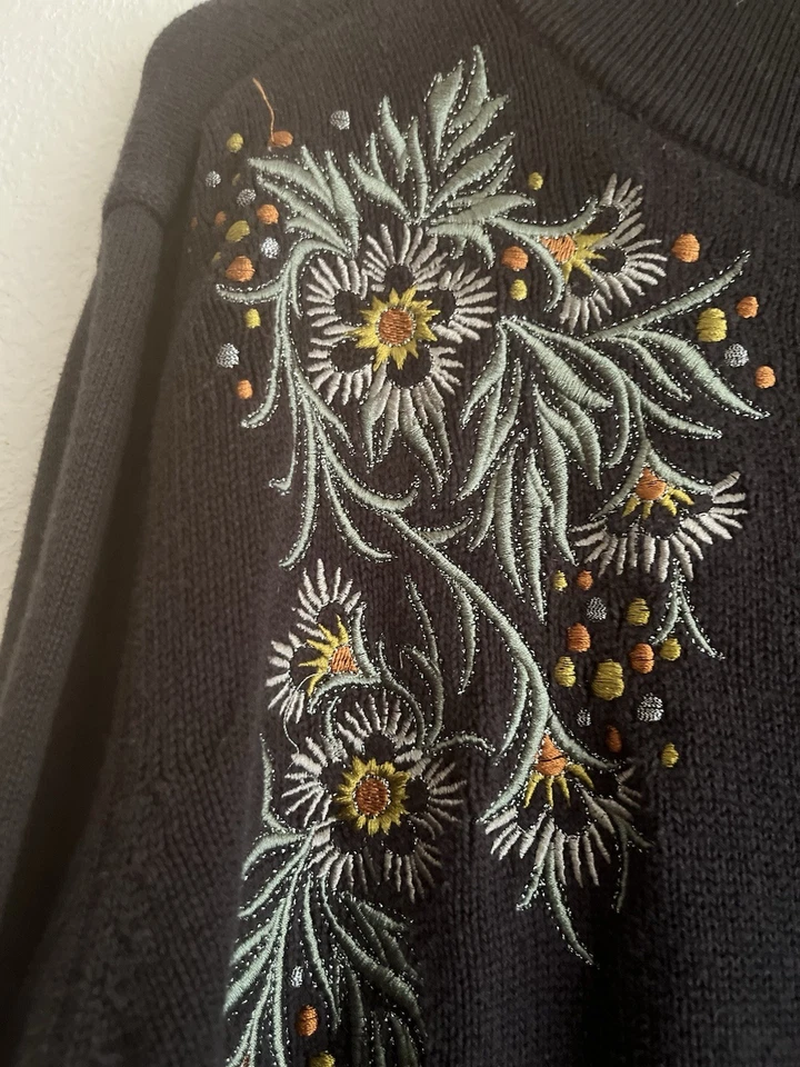 Bob Mackie Bordado Botones Suéter Cárdigan Mujer’s Talla XL Foto 3 de 4