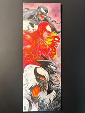 2024 Mental Con Venom Carnage Symbiote 1/1 QUAD panel Sketch Card Jomar Bulda