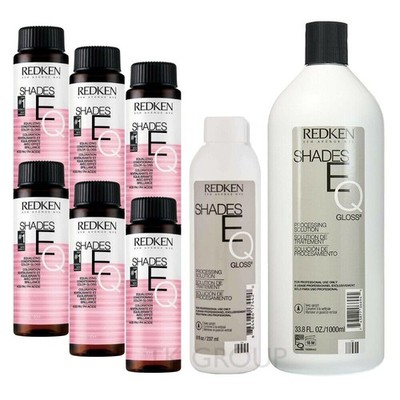 Redken Shades EQ Gloss Demi Hair color 2oz Free 3in Brush Dye Hair Color