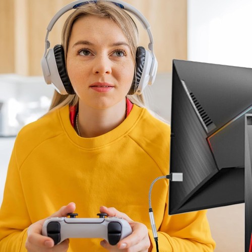 USB to 3.5mm Jack Audio Adapter External Sound Card USB-A to Audio Microphone - Picture 3 of 6