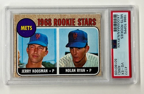 1968 Topps Baseball Nolan Ryan RC Rookie #177 PSA 4 (MC)