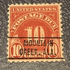 MOUNTAIN CREEK ALA DEAD POST OFFICE PRECANCEL TYPE 749 OG MNH 10C POSTAGE DUE 34 — photo 1