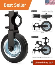 Gate Helper Wheel for Supporting Metal Swing Gates with 1-5/8" Thru 2" Gate F...