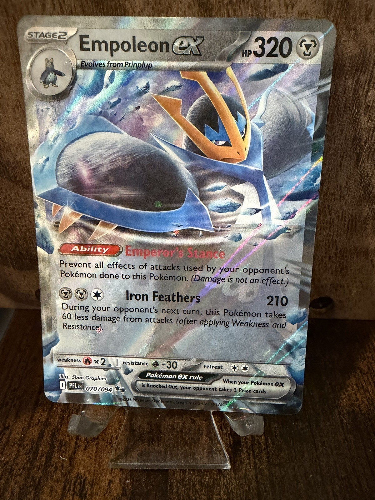 Empoleon ex 070/094 NM Me02: Phantasmal Flames Holo Pokemon Card