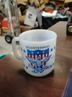 Vintage Glasbake Milk Glass Mug - Bicentennial 1776 - 1976 - Eagle & Shield