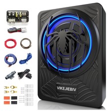 Compact 1200W Subwoofer with Custom Controls and Ambient Light for Vehicles