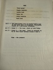 Marion Fairfax Hand Typed Manuscript “0ne Evening” .