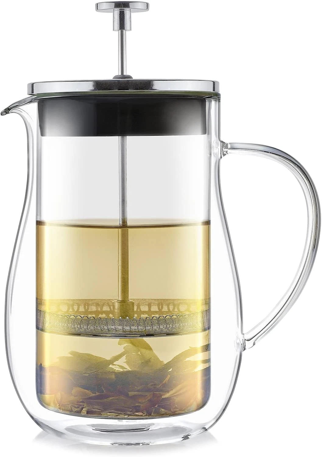 Insulated Glass French Press – 27-Oz Loose Tea & Coffee Maker