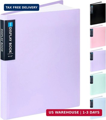 Sooez Art Portfolios 9''x12'', 40 Pockets Large Portfolio Folder Display 80 Pages,