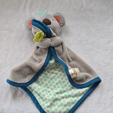 B. Toys Plush Koala Bear Lovey Blanket Baby Toy Gray Blue Green