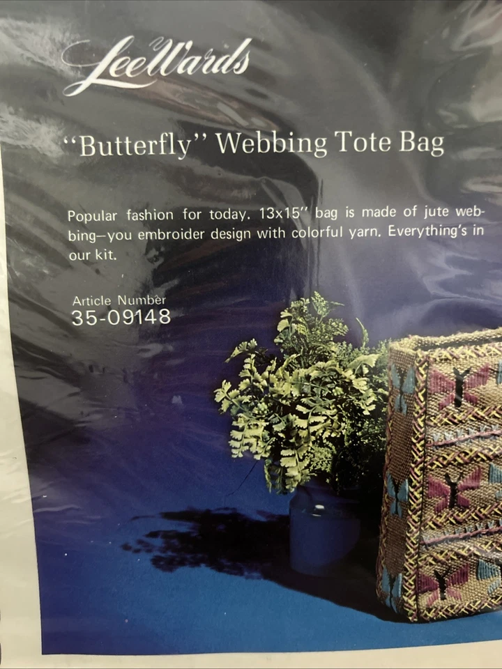 Leewards “Butterfly” Webbing Tote Bag #35-09148 - Image 4 of 4